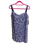 Alisha Levine Swimdress Plus 22W Swim Bathing Suit One Piece Paisley Blue Pink Photo 1