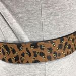 Animal Print Reversible Belt, Black, Gold Toned Black Photo 6
