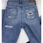 American Eagle Lot of 2 America Eagle Women's Jeans Sz 2 Black Skinny & Ripped Blue Mom Denimn Photo 8