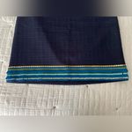 Talbots Tweed Knit Embroidered Sequin Fringe Pencil Skirt Navy Blue Size 10 Photo 4