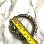 Grey elephant enamel hinged bangle bracelet Gray Photo 9