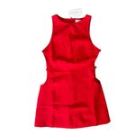 Commence Commense Romantic Sleeveless Cutout Red Minimalist Crew Neck Dress XS Photo 1