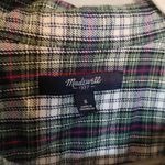 Madewell  Size Small Cotton Flannel Thick Winter Fall Long Sleeve Button Up Green Photo 4
