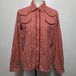 Panhandle Slim Womens Red Plaid Western Snap Front Shirt L Western Rodeo Size L Photo 1