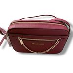 Michael Kors Michael Saffiano Cherry Leather Crossbody Bag NWT Photo 4