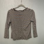 Nic+Zoe  Black and White Striped Long Sleeve Top Women's XS Photo 2