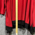 Cato  Shift Blouse Women's XL Red Stretch High Low Lace Hem Round Neck Photo 4
