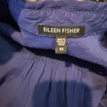 Eileen Fisher Women's Blue Linen 3/4 Sleeve Button Down Collared Dress Size XS Photo 4