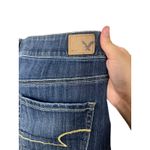 American Eagle ‎ Denim Mini Skirt Frayed Hem Blue Wash Womens Photo 6