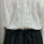 Vintage 70’s junior Sears Fashion Place Victorian style lace top midi dress Black Size 8 Photo 5