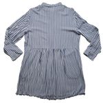 Tommy Bahama  Chambray Striped Boyfriend Beach Cover Up Shirt Womens Large Photo 6
