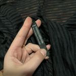 Urban Outfitters OUT FROM UNDER BLACK SHEER STRIPE RUCHED LONG SLEEVE CROP TOP Photo 5