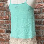 Romeo + Juliet Couture blue and tan lace trimmed blouse / XS / Good condition Photo 7