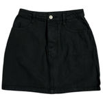 J. Galt Shanghai black denim skirt with pockets & belt loops Photo 0