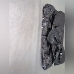 Felix Ray New York Gray Silver Shiny Sequin Clutch Bag With Bow Detail Photo 7