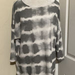 Gilli Tie Dye Long Sleeve Oversized Casual Top Women's Gray Size M Photo 0