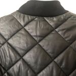 Stella McCartney  Marisa‎ Faux Leather Quilted Cropped Bomber Jacket Black Sz 38 Photo 5