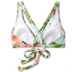Kona Sol Elongated Triangle Tie Bikini Top Tropical Green Size S Adjustable New Photo 3