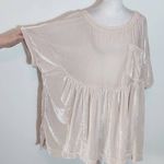 We The Free  Cream Velour Tunic Size Large Oversized Velvet Tunic Photo 3