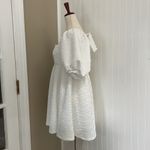 Free People Violet Puff Sleeve Tie Back Babydoll Mini Dress in White Size M (?) Photo 4