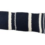 Pink Rose blue white striped open shrug knit cardigan lace up detail down back S Photo 7