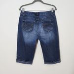 Nine West Denim Pedal Pushers Size 10 Cuffed Long Denim Shorts Photo 2