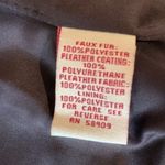 Reba faux fur/faux leather zip front vest XL Photo 7