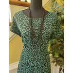 Last Exit Green Casual Dress SZ 1X W/ Necklace Set Photo 1