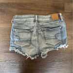 American Eagle  Shortie Lace Patch Denim‎ Shorts (Size 4) Photo 5