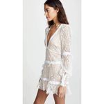 For Love & Lemons bright lights long sleeve mini dress ladies M boho whimsical White Size M Photo 3