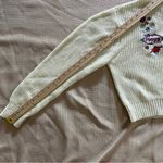 Broken Promises Chunky Knit Cropped Cardigan Sz L Happy Bunny Oversized Y2K Indie Sleeze Kidcore Photo 11