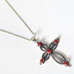 925 Sterling Silver Italian Coral Necklace Handmade Gemstone Womens Jewelry Red Photo 5