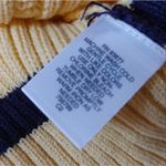 Liz Claiborne  Yellow Black Striped Stripe Sweater Long Medium/Large Top Winter Photo 5