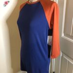 LuLaRoe Navy Blue & Rust Orange Randy Size S Photo 3
