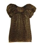 Evening Colleciion Leopard Shimmer Dress/Tunic Sz M Gold Size M Photo 7
