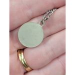 Vintage Brushed Silver Virgin Mother Mary Our Lady of Consolation Pendant Photo 2