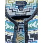 Pendleton Southwest Wool and Leather Trim Open Cropped Shrug Jacket Large Photo 5