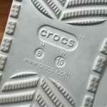 Crocs Cozzy Sandals White Gray fleece lined Slippers slides clogs size 10 Photo 7