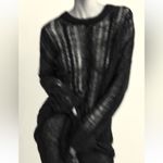 ZARA SALE‼️ NWT-  BLACK OPENWORK CABLE KNIT SWEATER SIZE XS-S Photo 1