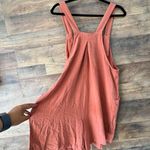 NWT Linen Blend Overall Romper Pink Size M Photo 7