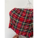 Unbranded red green plaid bow tie front elastic waist sleepwear short shorts Med Photo 4