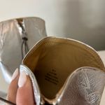 Free People  New Frontier Silver Leather Western Ankle Booties Photo 9