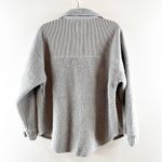 American Eagle Oversized Cozy Sherpa Jacket Shacket Gray XS Photo 3