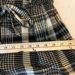 Anthropologie ett:twa Womens Crop Pants Wide Leg Plaid Tie Waist Black White 4 Photo 6