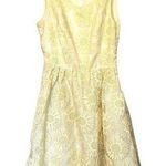 LC Lauren Conrad Lauren Conrad LC Size 4 Light Yellow Floral Flower Lace Tea Party Dress Wedding Photo 0