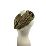 Striped Infinity Scarf Beige & Green Photo 1