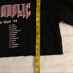 Cropped black baggy streetwear cyber punk baddie graphic sweatshirt T Photo 3