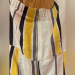 Gypsies & Moondust Striped Linen Cropped Wide Leg Strapless Jumpsuit Size 5 Photo 7