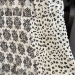 White House | Black Market EUC Smocked Waist Tiered Skirt Dress Black White Large Photo 5