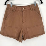 PacSun Cut Off Cargo Hi Rise Workwear Brown Shorts Size 27 Size 4 Utility Photo 0